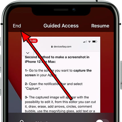 End Guided Access