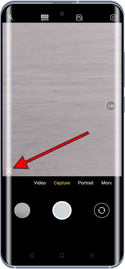 Google Lens icon on camera