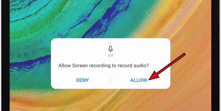 Record audio permission message Huawei MatePad 11.5 S