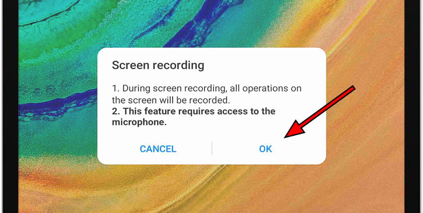 MRecord permission message Huawei microphone