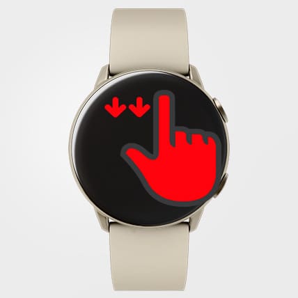 Samsung Galaxy Watch FE Shortcut bar