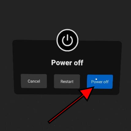 Oculus Quest Shutdown Menu