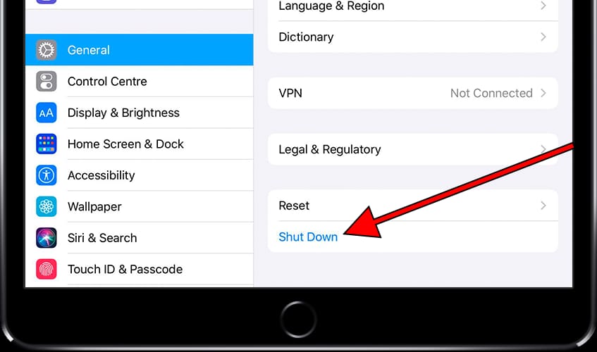 Turn off in general settings iPhone