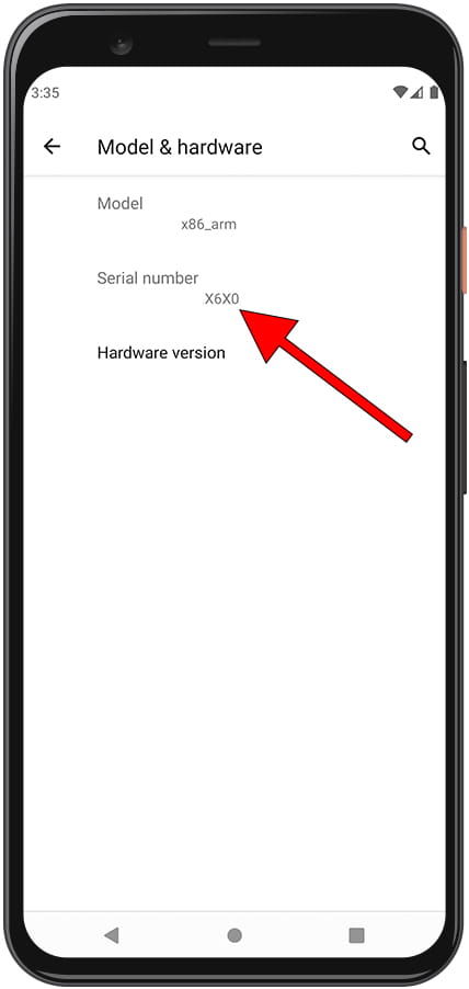 How to see the serial number on LG Prada 