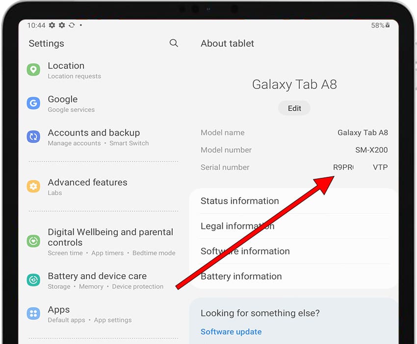 How To Find The Serial Number On Samsung Galaxy Tab S6 5G