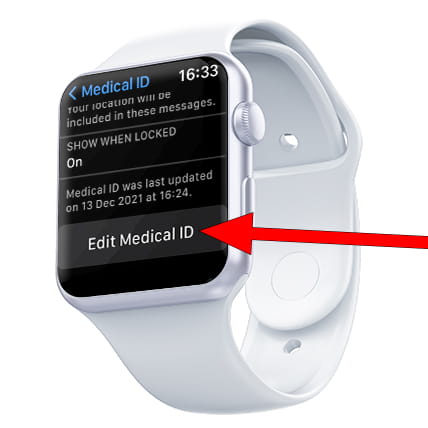 Edit medical data Apple Watch