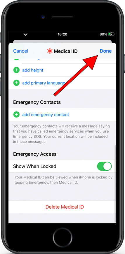 Save medical data iPhone