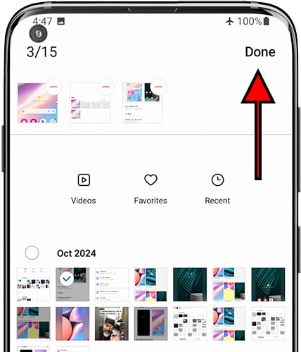 Select photos Samsung
