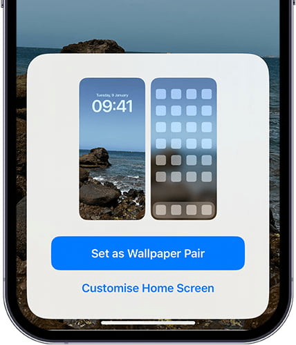Set as Wallpaper pair iPhone