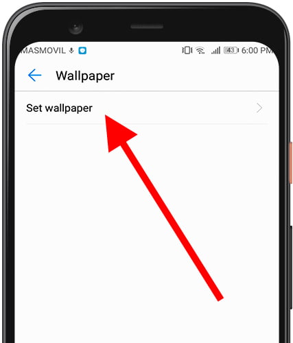 Set wallpaper Huawei