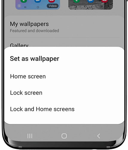 Set as wallpaper Samsung