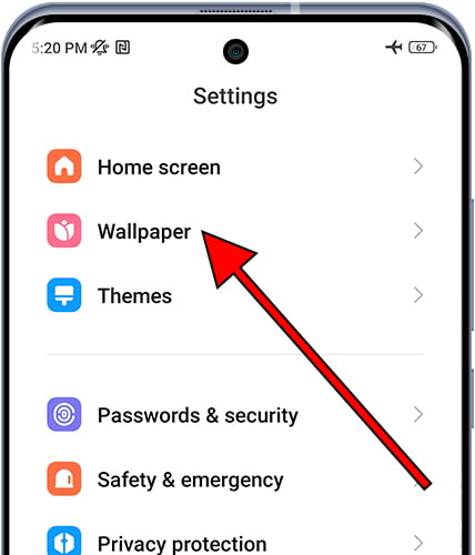 Settings / Wallpaper Xiaomi