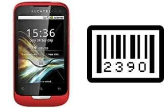 How to find the serial number on alcatel OT-985