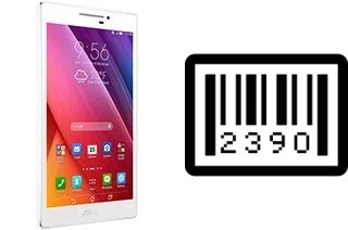 How to find the serial number on Asus Zenpad 7.0 Z370CG