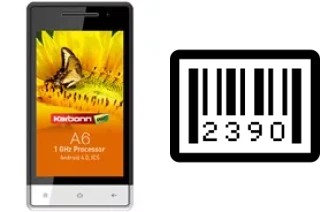 How to find the serial number on Karbonn A6