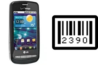 How to find the serial number on LG Vortex VS660