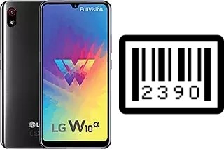 How to find the serial number on LG W10 Alpha