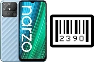 How to find the serial number on Realme Narzo 50A