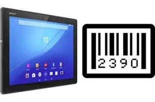 How to find the serial number on Sony Xperia Z4 Tablet LTE