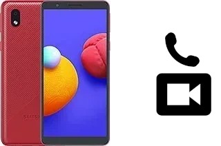 Making video calls with a Samsung Galaxy M01 Core