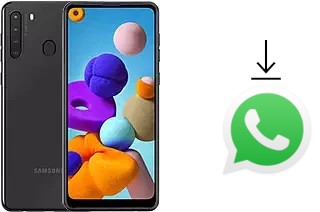 How to install WhatsApp in a Samsung Galaxy A21