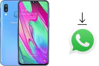 How to install WhatsApp in a Samsung Galaxy A40