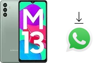 How to install WhatsApp in a Samsung Galaxy M13 (India)