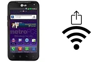 How to generate a QR code with the Wi-Fi password on a LG Connect 4G MS840