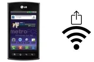 How to generate a QR code with the Wi-Fi password on a LG Optimus M+ MS695