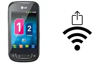 How to generate a QR code with the Wi-Fi password on a LG Optimus Net Dual