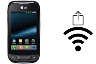 How to generate a QR code with the Wi-Fi password on a LG Optimus Net