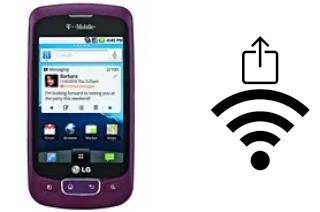 How to generate a QR code with the Wi-Fi password on a LG Optimus T