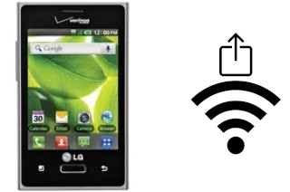 How to generate a QR code with the Wi-Fi password on a LG Optimus Zone VS410