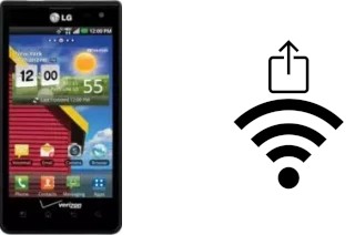 How to generate a QR code with the Wi-Fi password on a LG Optimus Zone