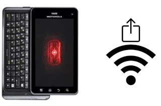 How to generate a QR code with the Wi-Fi password on a Motorola DROID 3