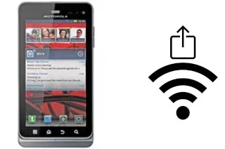 How to generate a QR code with the Wi-Fi password on a Motorola MILESTONE 3 XT860