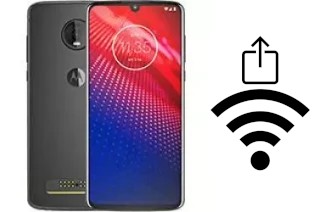 How to generate a QR code with the Wi-Fi password on a Motorola Moto Z4 Force