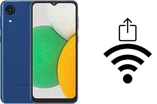 How to generate a Wi-Fi QR code on a Samsung Galaxy A03 Core