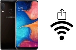 How to generate a Wi-Fi QR code on a Samsung Galaxy A20e