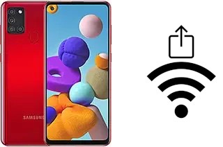 How to generate a Wi-Fi QR code on a Samsung Galaxy A21s