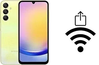 How to generate a QR code with the Wi-Fi password on a Samsung Galaxy A25