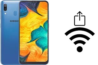 How to generate a QR code with the Wi-Fi password on a Samsung Galaxy A30