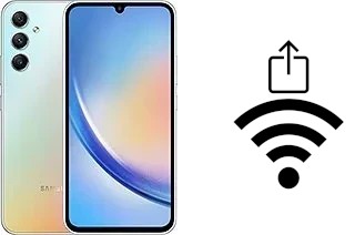 How to generate a Wi-Fi QR code on a Samsung Galaxy A34