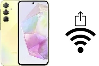 How to generate a QR code with the Wi-Fi password on a Samsung Galaxy A35