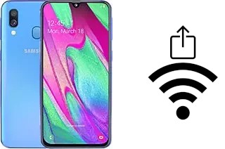 How to generate a QR code with the Wi-Fi password on a Samsung Galaxy A40