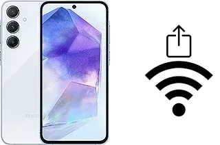 How to generate a QR code with the Wi-Fi password on a Samsung Galaxy A55