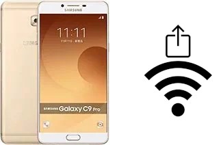 How to generate a QR code with the Wi-Fi password on a Samsung Galaxy C9 Pro