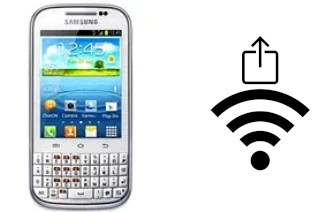 How to generate a QR code with the Wi-Fi password on a Samsung Galaxy Chat B5330