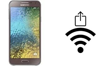 How to generate a QR code with the Wi-Fi password on a Samsung Galaxy E5