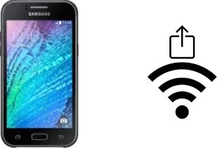 How to generate a QR code with the Wi-Fi password on a Samsung Galaxy J1 mini